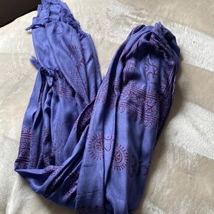 Yoga Zen Ohm Symbol purple scarf. Never worn. Brand New